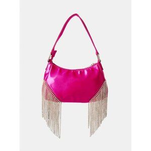 Dolls Kill Pink Satin Baguette Bag